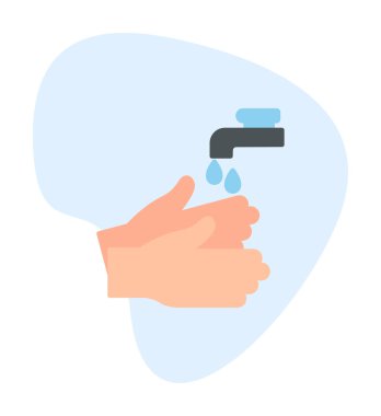 Elleri yıkama ikonu. özet çizimi