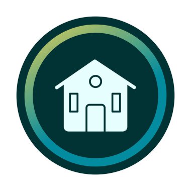 Eve. Web simgesi basit illüstrasyon