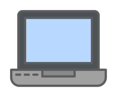 Dizüstü bilgisayar simgesi vektör çizimi