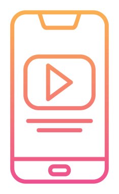 Video simge vektör çizim oynamak