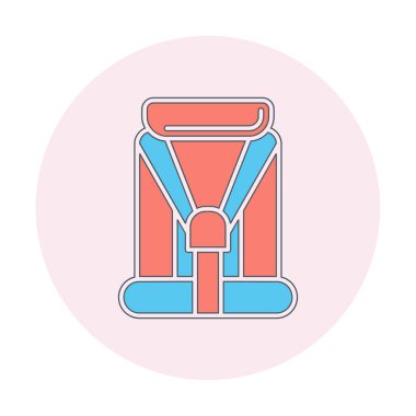 Araba Koltuğu bebek simgesinin vektör illüstrasyonu