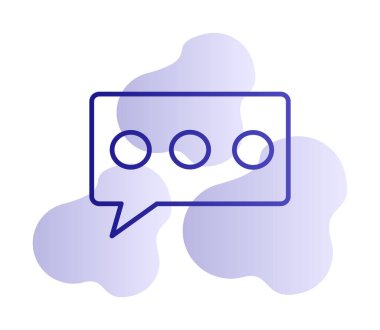 Basit sohbet simgesi, konuşma balonu, vektör illüstrasyonu