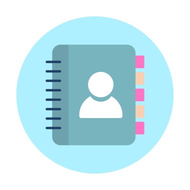 Kişi Kitabı simgesi, vektör illüstrasyonu