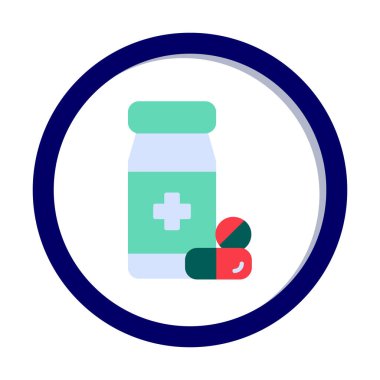 Düz tarzda ilaç şişesi simgesi 