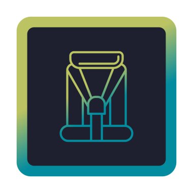 Araba Koltuğu bebek simgesinin vektör illüstrasyonu