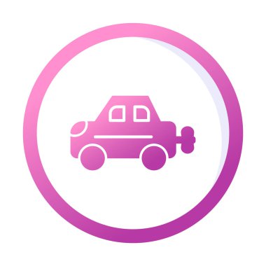 Araç Oyuncağı simgesi arka planda izole edildi