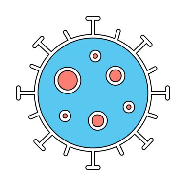 Basit korona virüsü pandemik simgesi