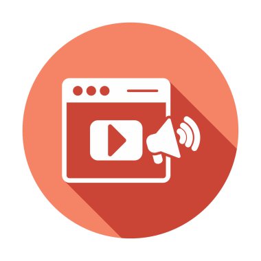 video pazarlama simgesi vektör illüstrasyonu