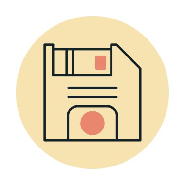 Basit Disket simgesi, vektör illüstrasyonu