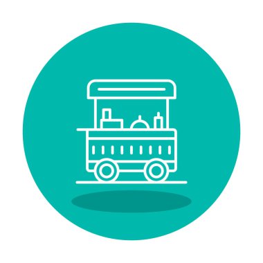 Yemek arabası simgesinin vektör illüstrasyonu 