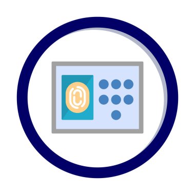 Güvenlik sistemi simgesi vektör illüstrasyonu