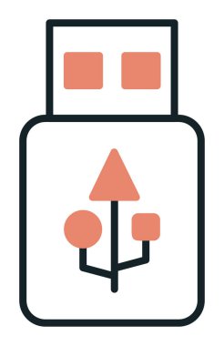 Web için usb flash simgesi.