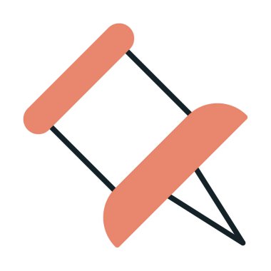 İğne simgesine bas. vektör illüstrasyonu