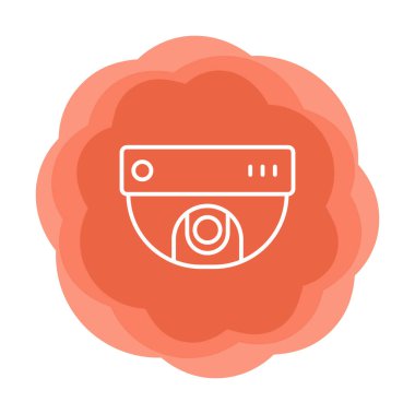 CCTV kamerası. Web simgesi basit illüstrasyon