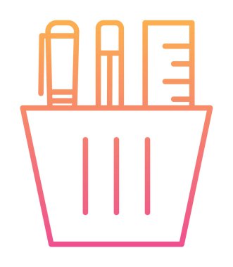 Kırtasiye web simgesi beyaz arkaplanda izole edildi