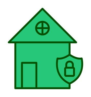 ev güvenlik simgesi, vektör çizim                                    
