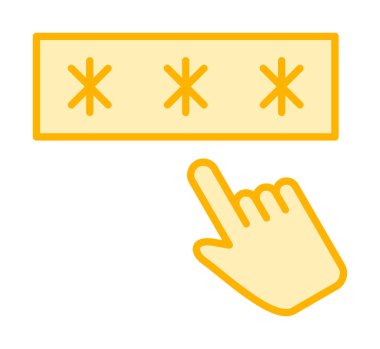 Parola web simgesi, vektör çizim