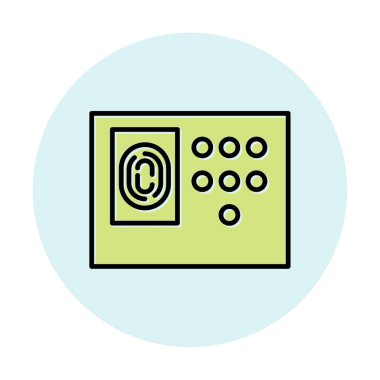 Güvenlik sistemi simgesi vektör illüstrasyonu