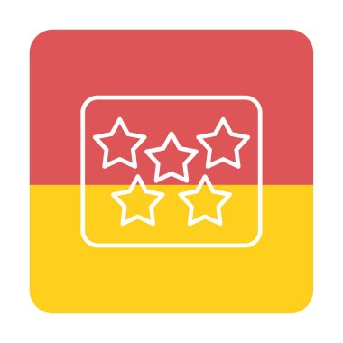 Beş Yıldız derecelendirme konsepti vektör çizimi