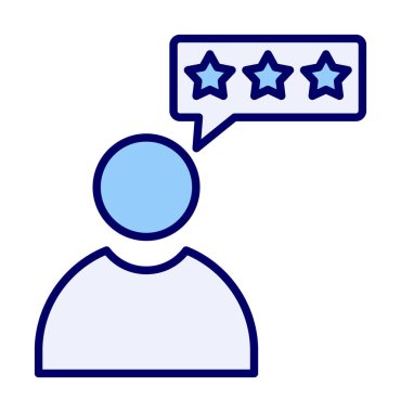 Müşteri İncelemesi, geribildirim ikonu vektör çizimi