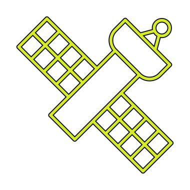 Uydu Simgesi, vektör illüstrasyonu