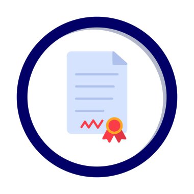 Beyaz arkaplanda diploma vektör illüstrasyonu