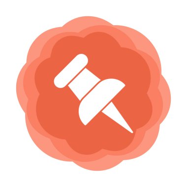 İğne simgesine bas. vektör illüstrasyonu