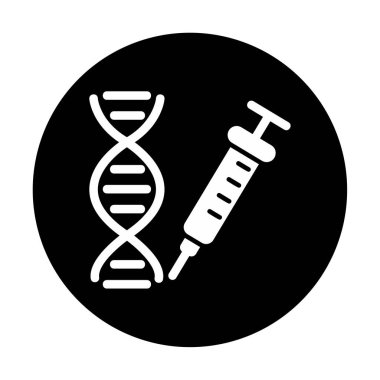 Gen yapısı simgesi. Mobil konsept ve web uygulamaları için bilim simgesi.