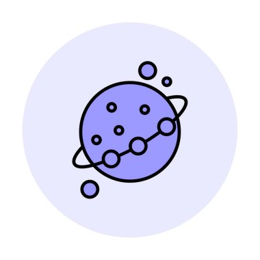 Gezegenler simgesi, vektör illüstrasyonu