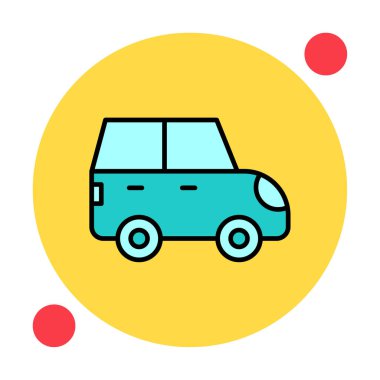 - Araba. Web simgesi basit illüstrasyon 