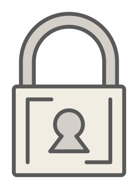 kilit simgesi web basit illüstrasyon