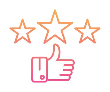 derecelendirme vektörü renk çizgisi simgesi 