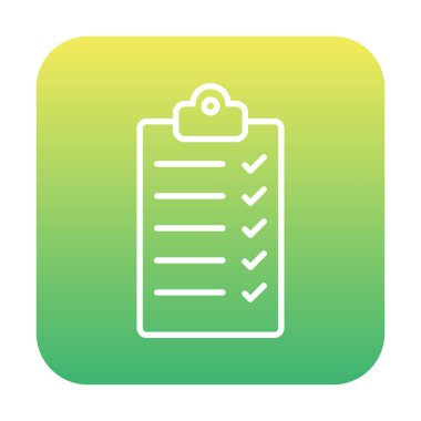 Kontrol listesi vektör simgesi modern basit vektör illüstrasyonu