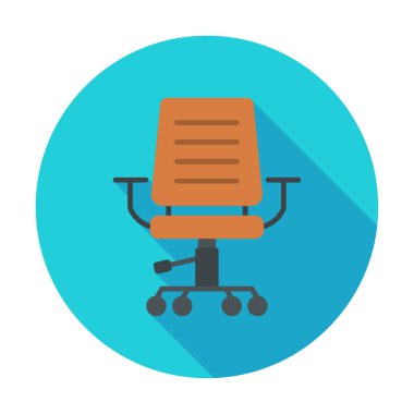 Ofis koltuğu. Web simgesi basit illüstrasyon