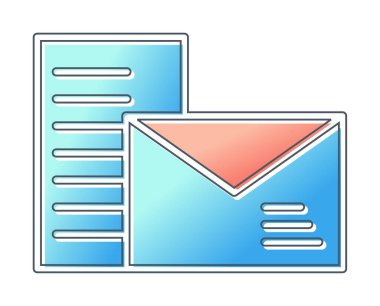 posta simgesi, vektör illüstrasyonu   