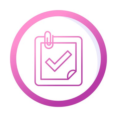 Planlayıcı Tamamlanmış simge vektör çizimi