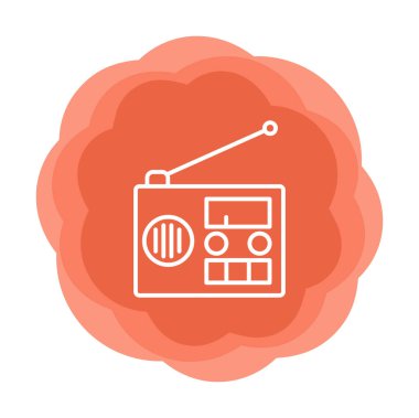  radyo simgesi vektör illüstrasyonu