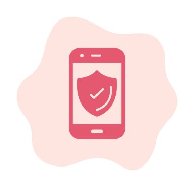 Güvenlik Düz simgesi, Kalkanlı Telefon 