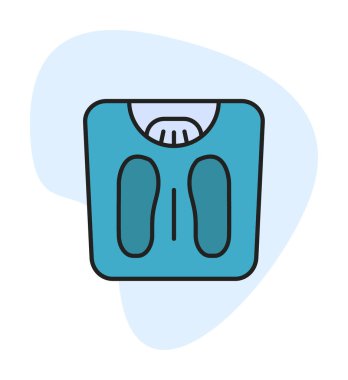 Ağırlık Ölçekleme simge vektör illüstrasyon grafik tasarımı