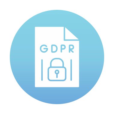 Gdpr. Web simgesi basit illüstrasyon 