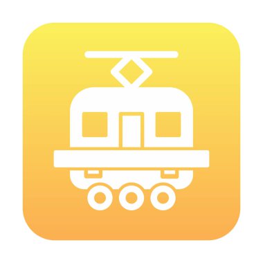 Tramvay simgesi. Moda Tramvay işareti logosu