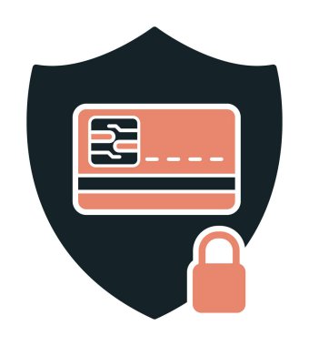 kart güvenliği simgesi, vektör illüstrasyonu