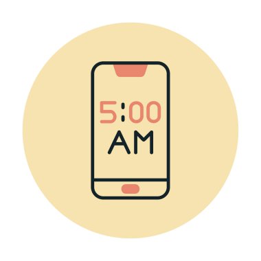 Smartphone Alarm simgesi vektör çizimi