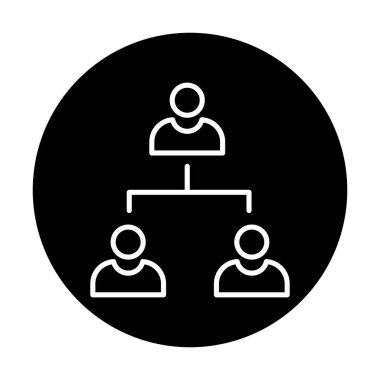 Çalışma Yönetimi vektör simgesi modern basit illüstrasyon