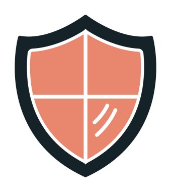 kalkan simgesi, vektör illüstrasyonu