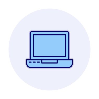 dizüstü bilgisayar simgesi, vektör illüstrasyonu basit tasarım 