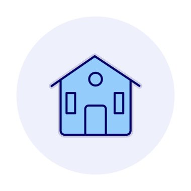 Eve. Web simgesi basit illüstrasyon