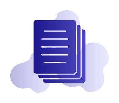 kağıt belge simgesi. İş konsepti. vektör illüstrasyonu