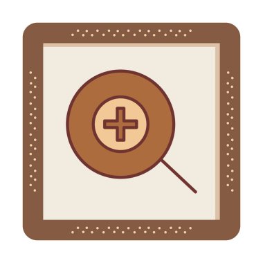 yakınlaştırma simgesi, vektör illüstrasyonu basit tasarım