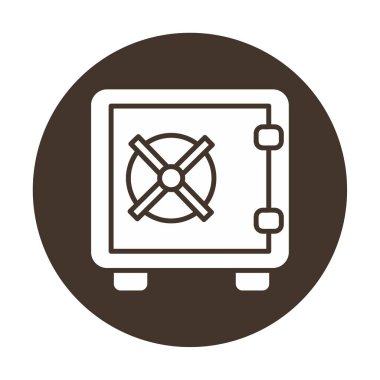 Güvenli kutu simgesinin vektör çizimi